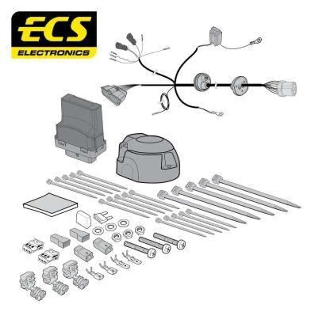 Dispositif d'attelage ECS TO-109-BB avec connectique sécurisée Toyota Avensis