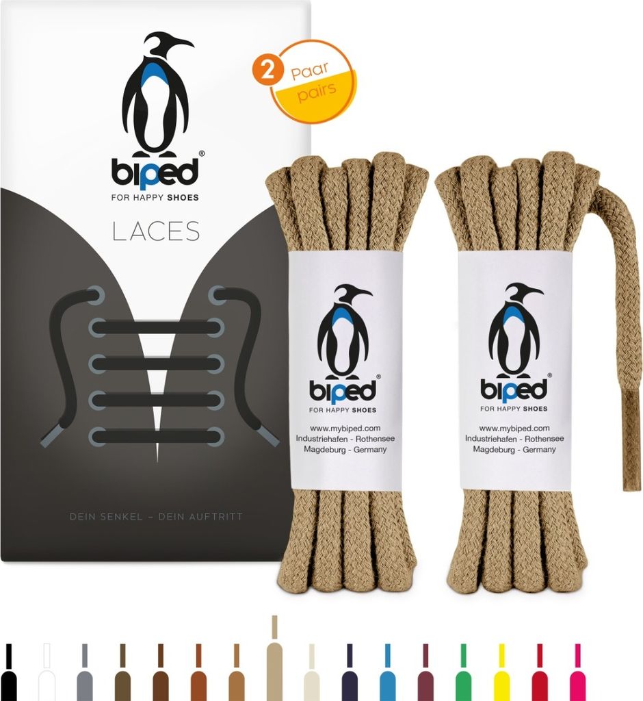 Elerevyo Runde Schnürsenkel 2 Paar - Rutschfeste Kletterschnüre 100-140cm Für Outdoor-Schuhe