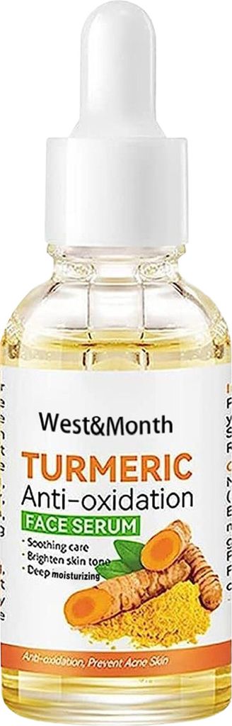 30 ml Gesichtsessenz, erhellt die Hautfarbe, hellt Flecken auf, befeuchtet, aufhellt Akneflecken, Kurkuma-Gesichtsreparaturserum für Frauen, Hautp...