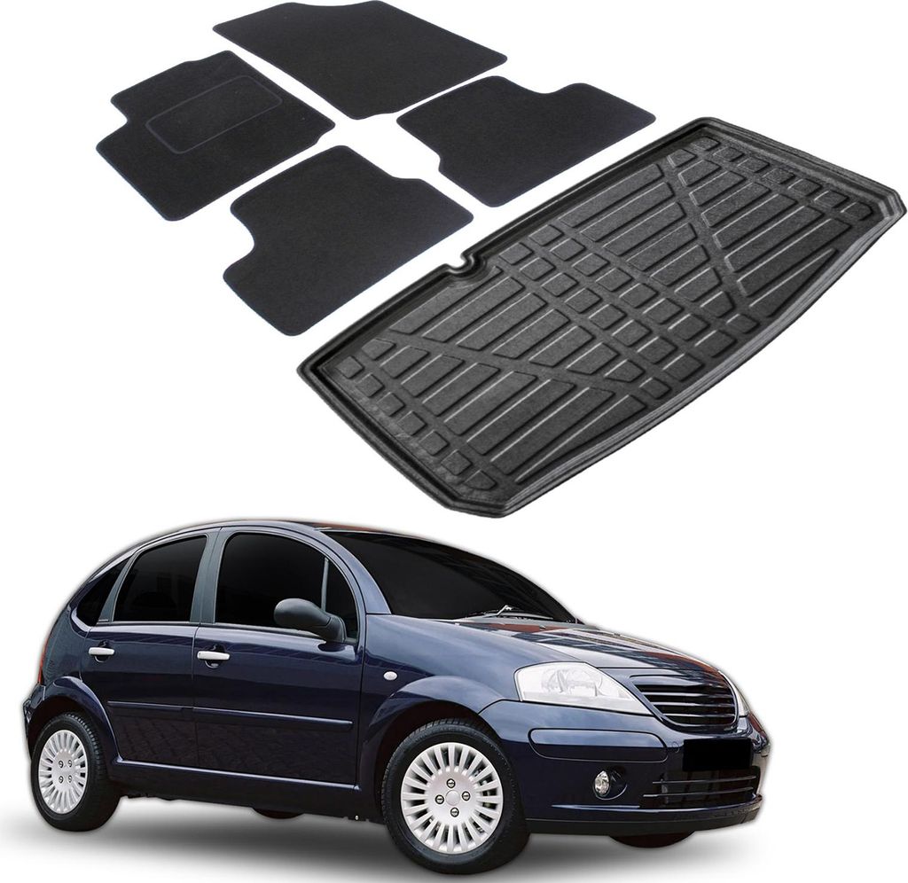 Sada Velurových Koberců a Vaničky do Kufru pro Citroen C3 Obrázek produktu 