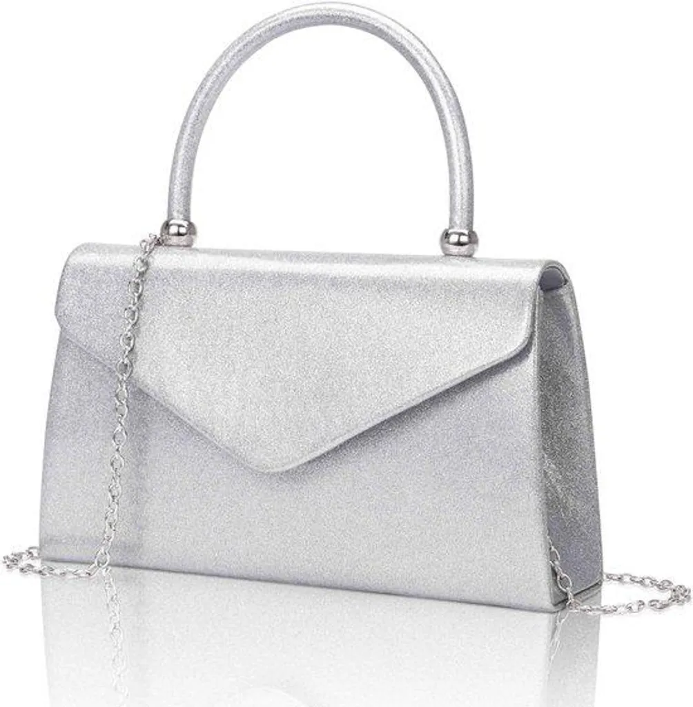 Pochette de soirée argentée imperméable pour femme style chic
