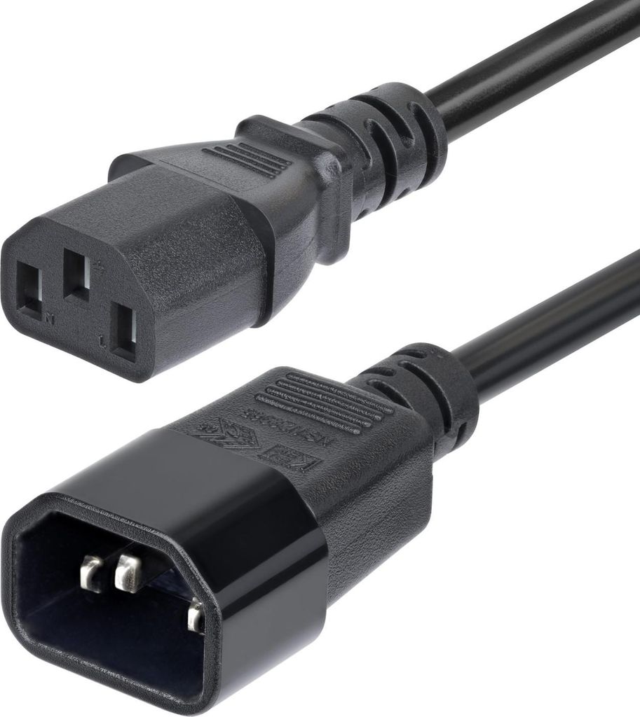 StarTech.com PXTC13C141415FEU Stromkabel Schwarz 4,57 m C14-Koppler C13-Koppler