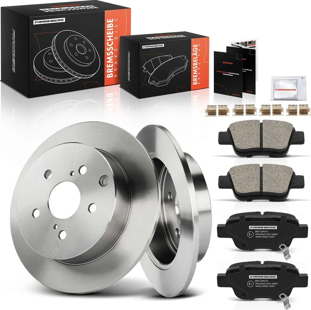 Freins Arrière Toyota Corolla Verso R1 ZZE12 Disques et Plaquettes Neufs