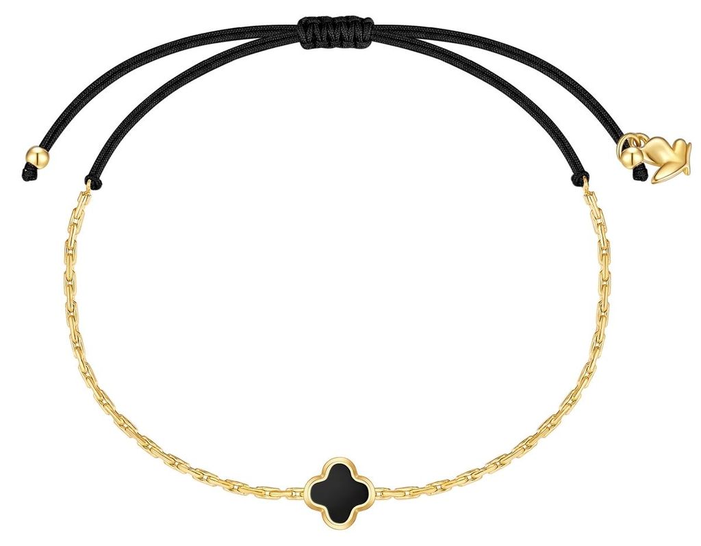 Glanzstücke München Armband Kleeblatt Edelstahl Achat Produktbild 