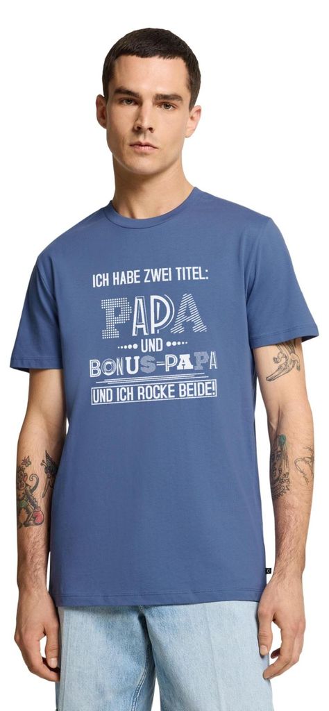 Spreadshirt Ich Rocke Papa Und Bonus-Papa Gleichzeitig Männer Premium T-Shirt, XXL, Taubenblau