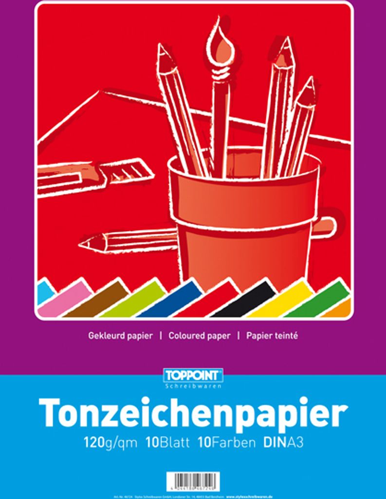 Tonzeichenpapier A3 10 Blatt Produktbild 