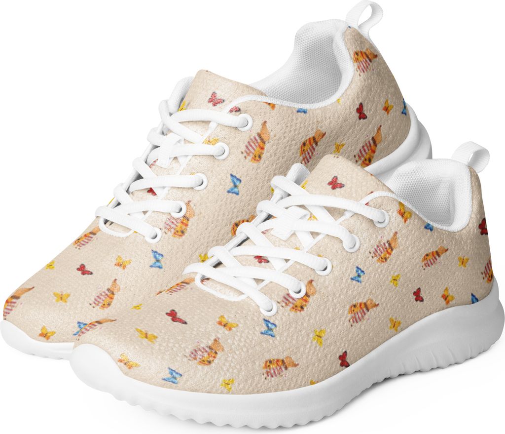 Mr. & Mrs. Panda Sneaker Damen Nachtfalter Fähnchen Größe 42 - Gelb - Geschenk, Süß, Spruch Lustig, Lustige Sprüche, Küche Deko, Bunt, Käfe...