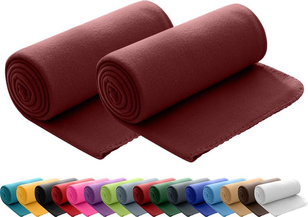 2er Set Polar Fleecedecke 130x160 cm, OEKO-TEX ca. 400g Produktbild 