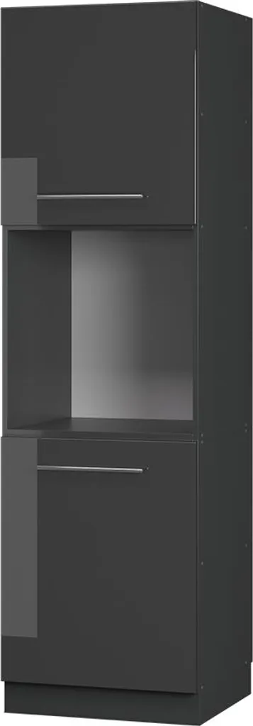 Meuble four 60cm ouvert Fame-Line Vicco Anthracite Haute Brillance Pro
