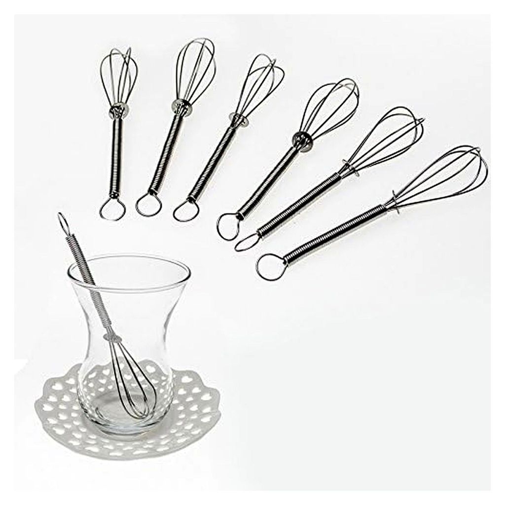 Teelöffel Mixer Schneebesen Optik 6er Set