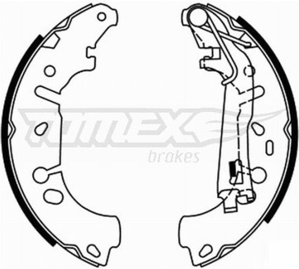 TOMEX brakes Bremsbackensatz Trommelbremse Hinten für OPEL Corsa D Schrägheck (S07) 228mm TX 21-85