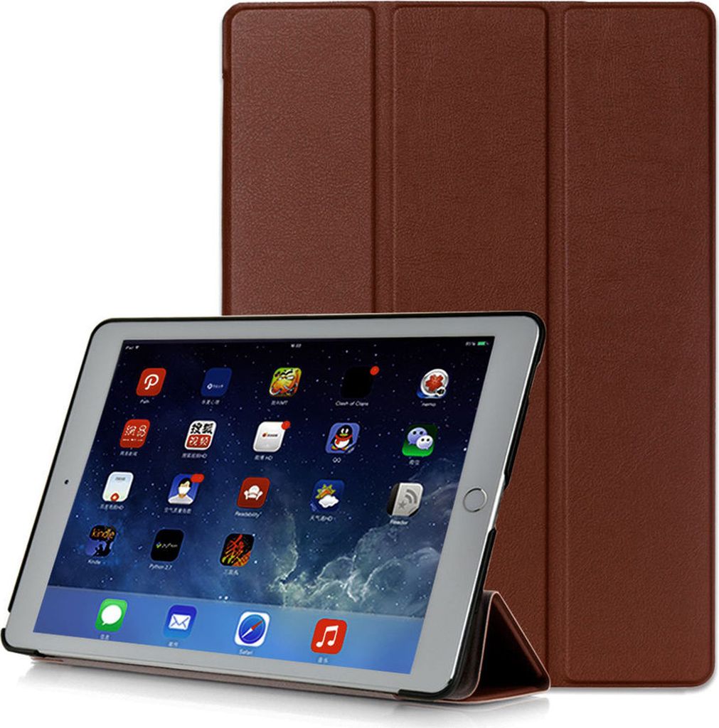 Schutzhülle für Apple iPad Air 2 9.7 Zoll Smart Slim Case Book Cover Stand Flip iPad 6 (Braun)
