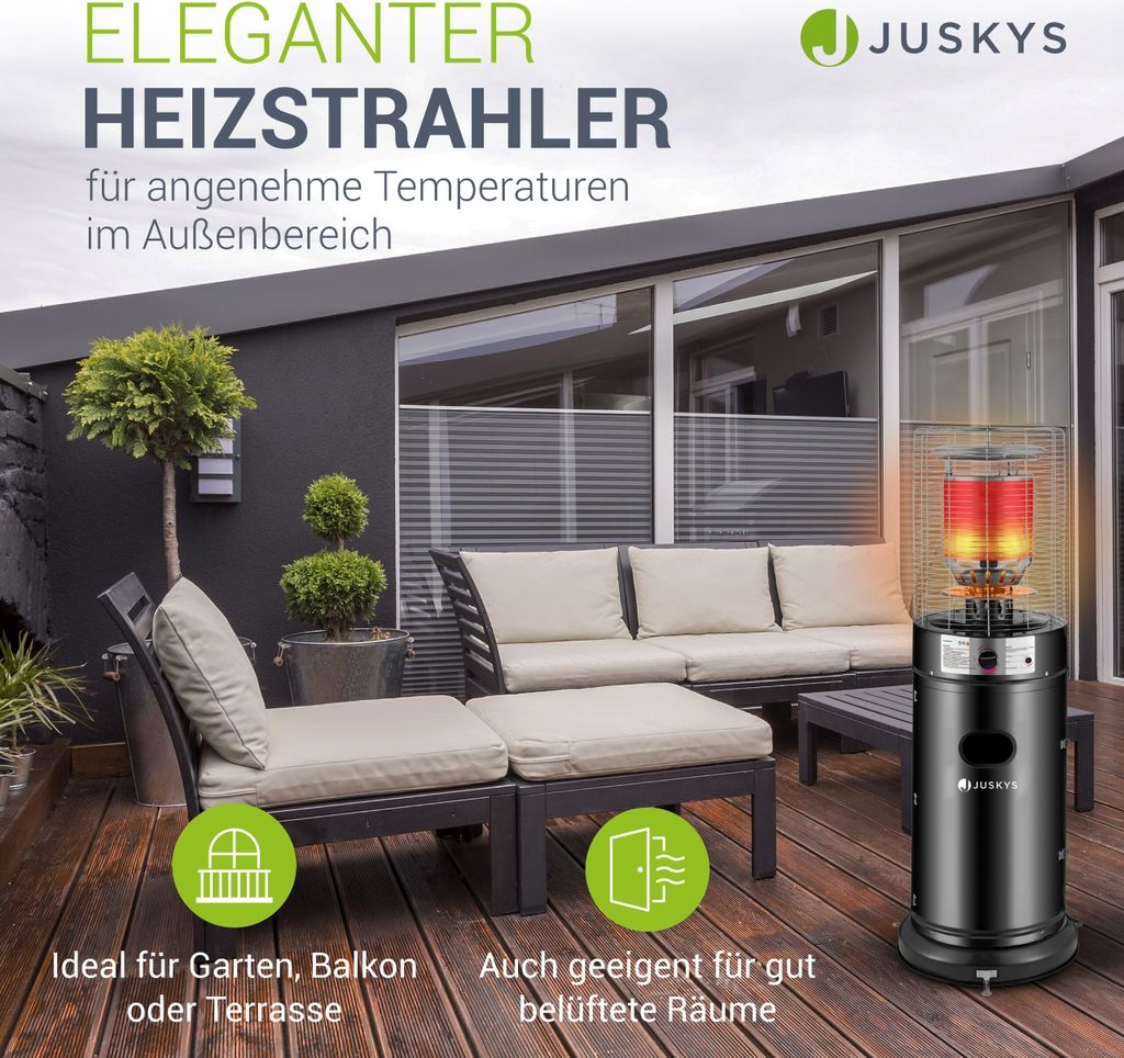 Juskys Outdoor Heizstrahler Cuna mit 11 kW Gas-Brenner - Produktbild 2