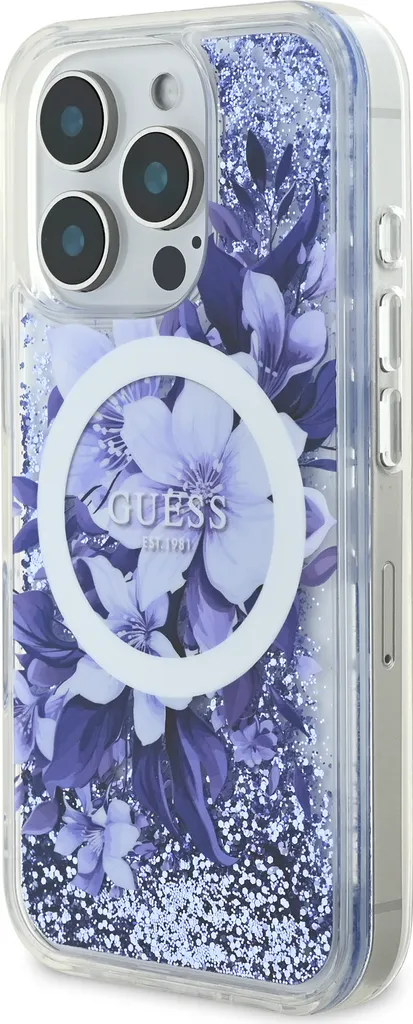 Coque Guess iPhone 16 Pro Max Violette Liquid Glitter avec MagSafe - 2