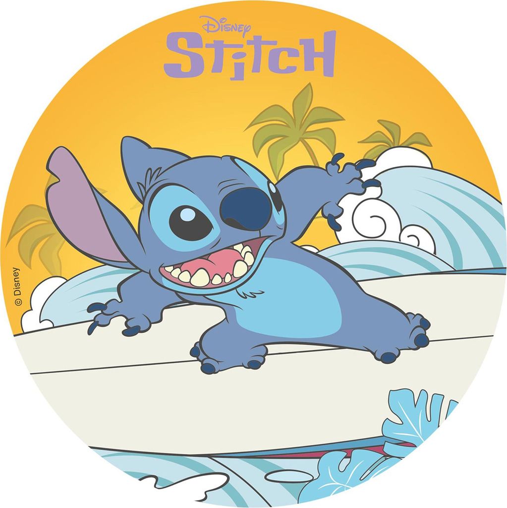 Stitch Kuchenaufleger 20 cm essbare Tortendeko - Produktbild 