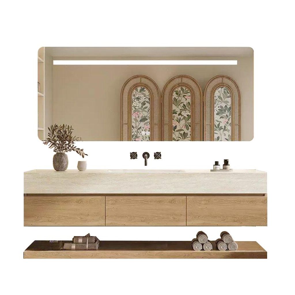 Set lavabo sospeso - Pietra sinterizzata - Effetto Immagine del prodotto 
