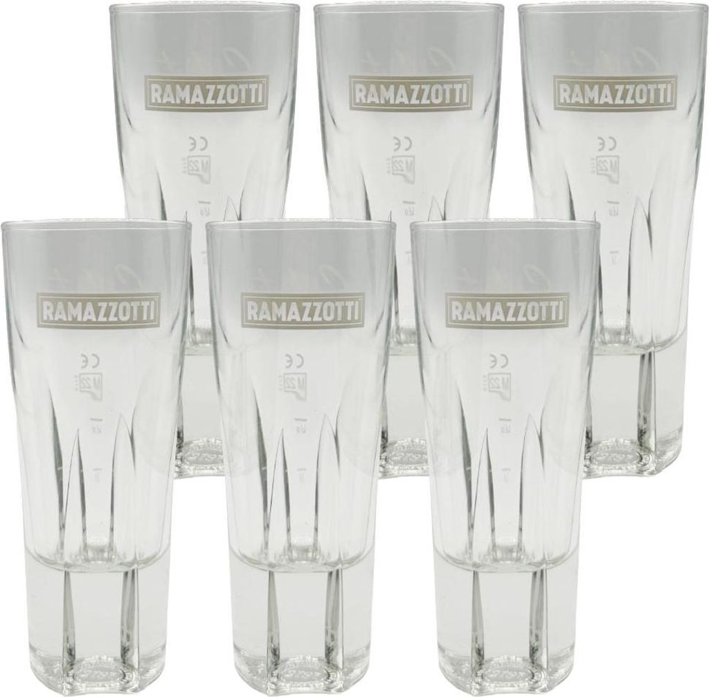 Ramazzotti Gläser Salute 6er Set glas - 4cl & 2cl geeicht