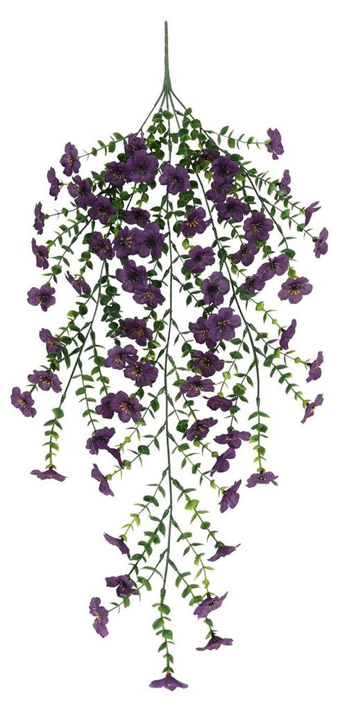Künstliche Hänge-Veilchen-Dekoration, realistische UV-beständige Kunstblume, Ranke, für drinnen und draußen, Garten, Veranda, Terrasse, Hänge...