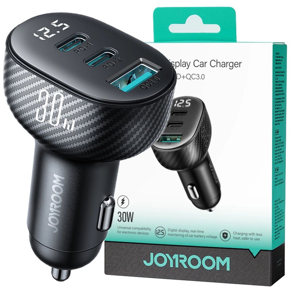 Joyroom JR-CCD04 Autoladegerät 30W mit 2x USB-C & USB-A, Produktbild 