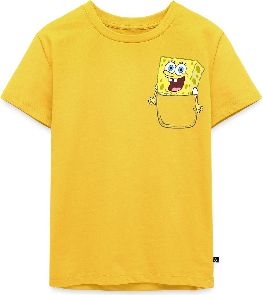 Spreadshirt SpongeBob Schwammkopf Ich Bin Bereit Brustmotiv Kinder Premium T-Shirt, 122/128 (6 Jahre), Sonnengelb