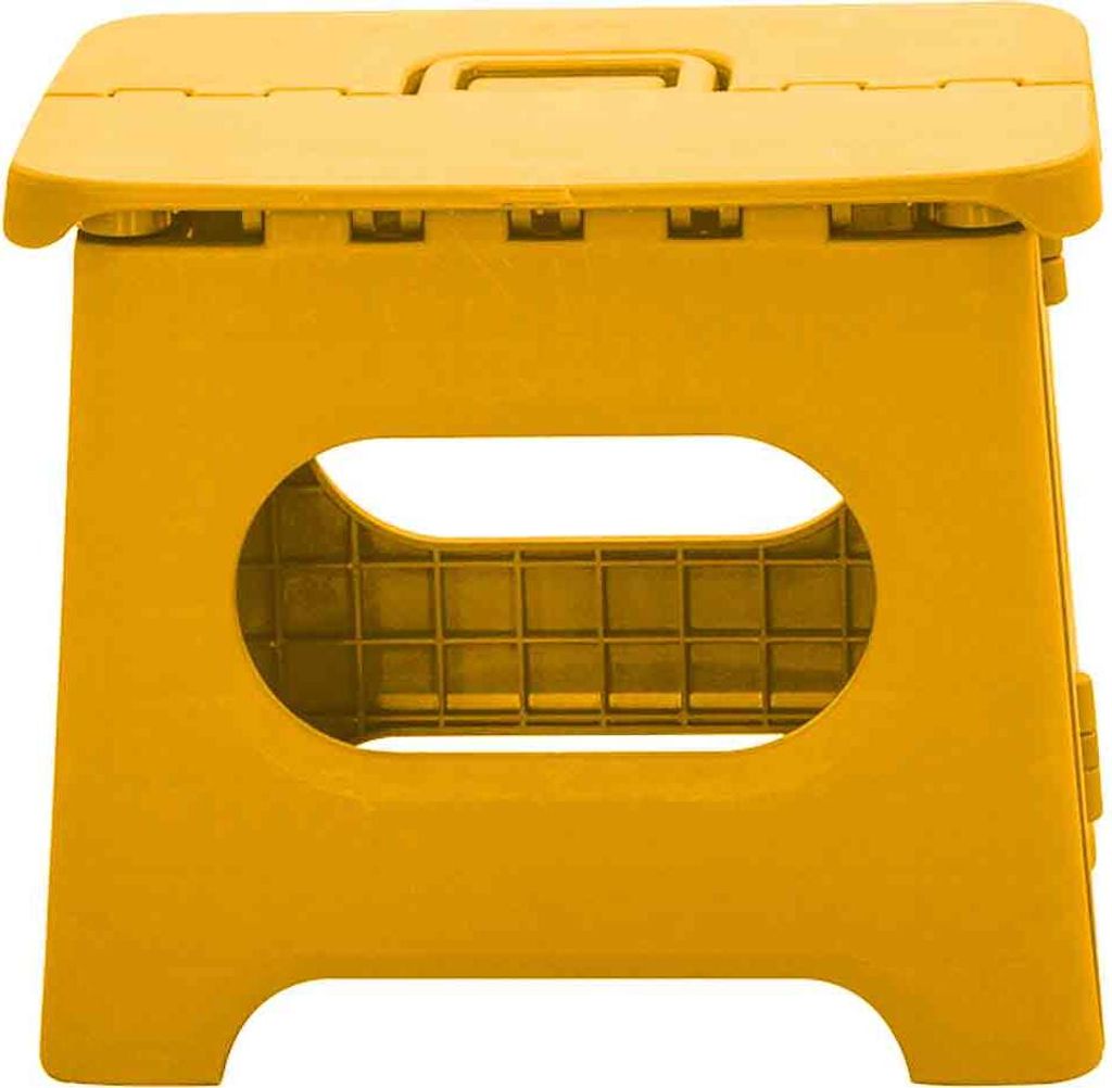 Tritthocker tragbar rutschfest platzsparend Tritt Klapphocker Klapptritt Faltbar Tritthocker,(Ahorngelb Groß)