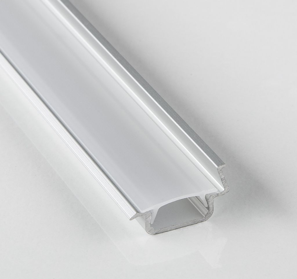 5 Stück LED Profil-88 Einlassprofil Einfräsprofil 2000 x 21,5 mm mit opaler Abdeckung | 30° Winkel | für indirekte Beleuchtung