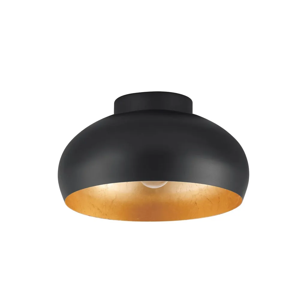 Eglo MOGANO 2 Lampada Parete/Soffitto 1X40W E27 Nero Oro Acciaio