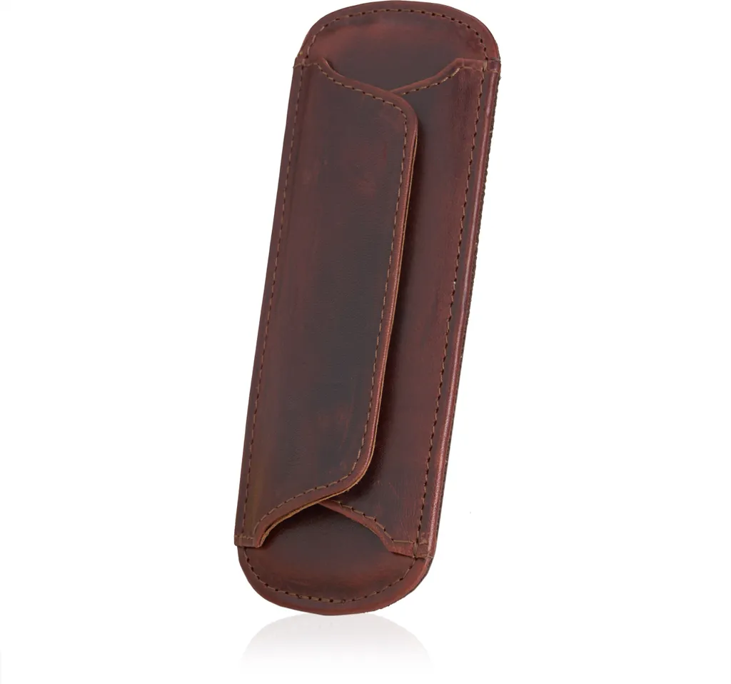 Bandoulière cuir robuste BPN-VT-01 BRAUN avec mousquetons métal