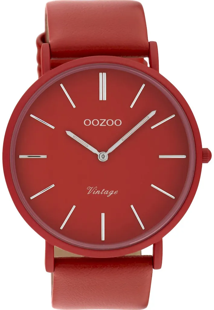 Montre Oozoo C9879 femme - Design rouge passion et cadran ultra-plat