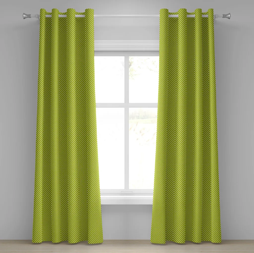 Rideau de Salon Vintage pour ambiance Rétro Chic 60's 280x245 Vert
