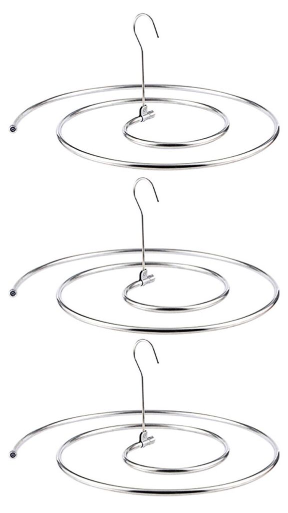 1/2/3 Stück Wäscheständer aus Edelstahl, spiralförmig, platzsparend, für drinnen und draußen
