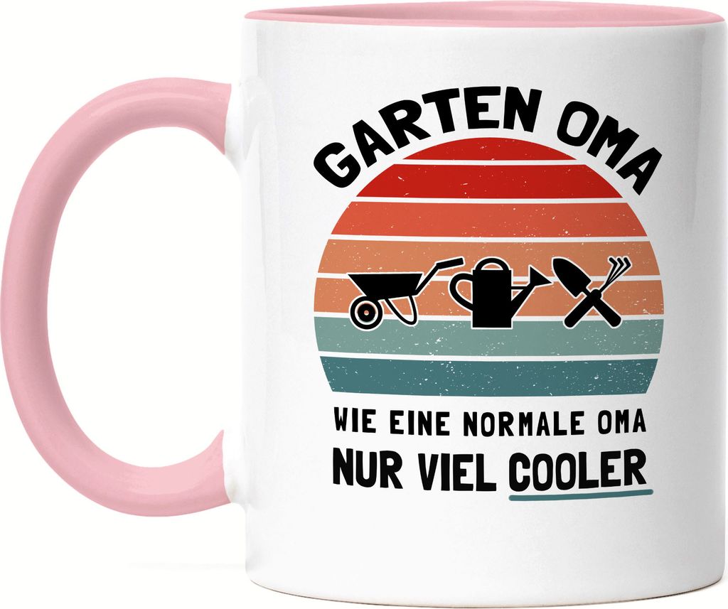 Garten Oma wie eine normale Oma nur viel cooler Tasse Rosa Omi Gartenarbeit Pflanzen