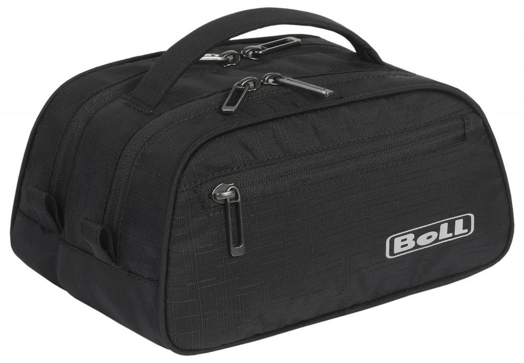 Boll Kulturbeutel, limettengrün, schwarze Tasche