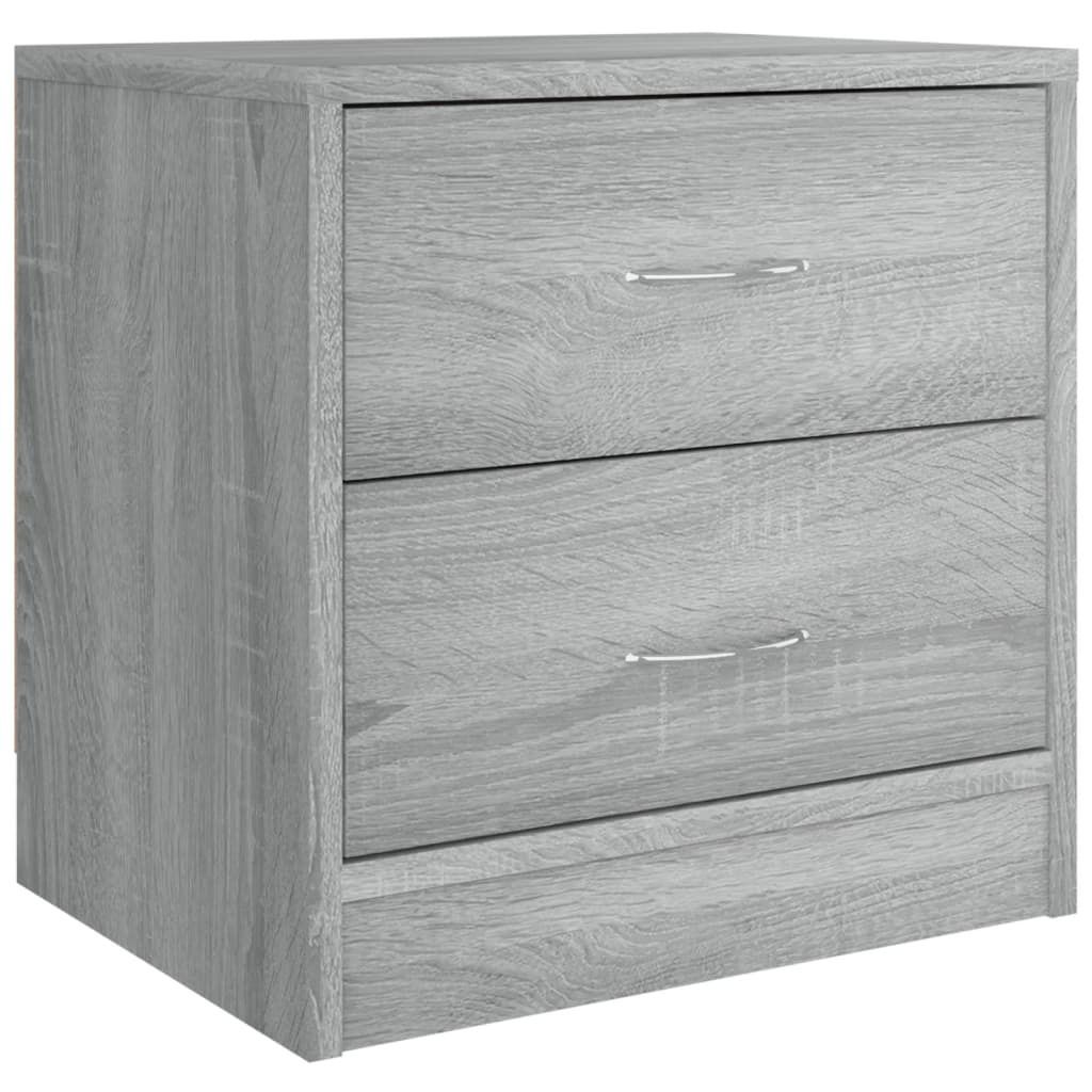" "2er Set Nachttisch Modernes - Nightstand/Nachtschrank für Schlafzimmer - Grau Sonoma 40x30x40 cm Holzwerkstoff NeuMöbel 9665163