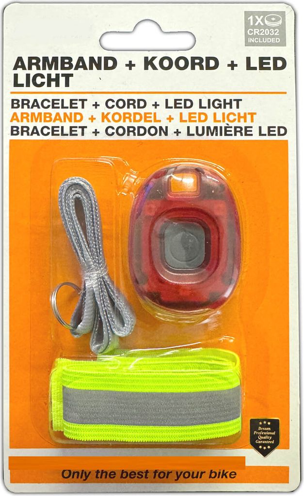 Reflektorband mit LED Licht inkl. Batterie Dauerlicht und Produktbild 1