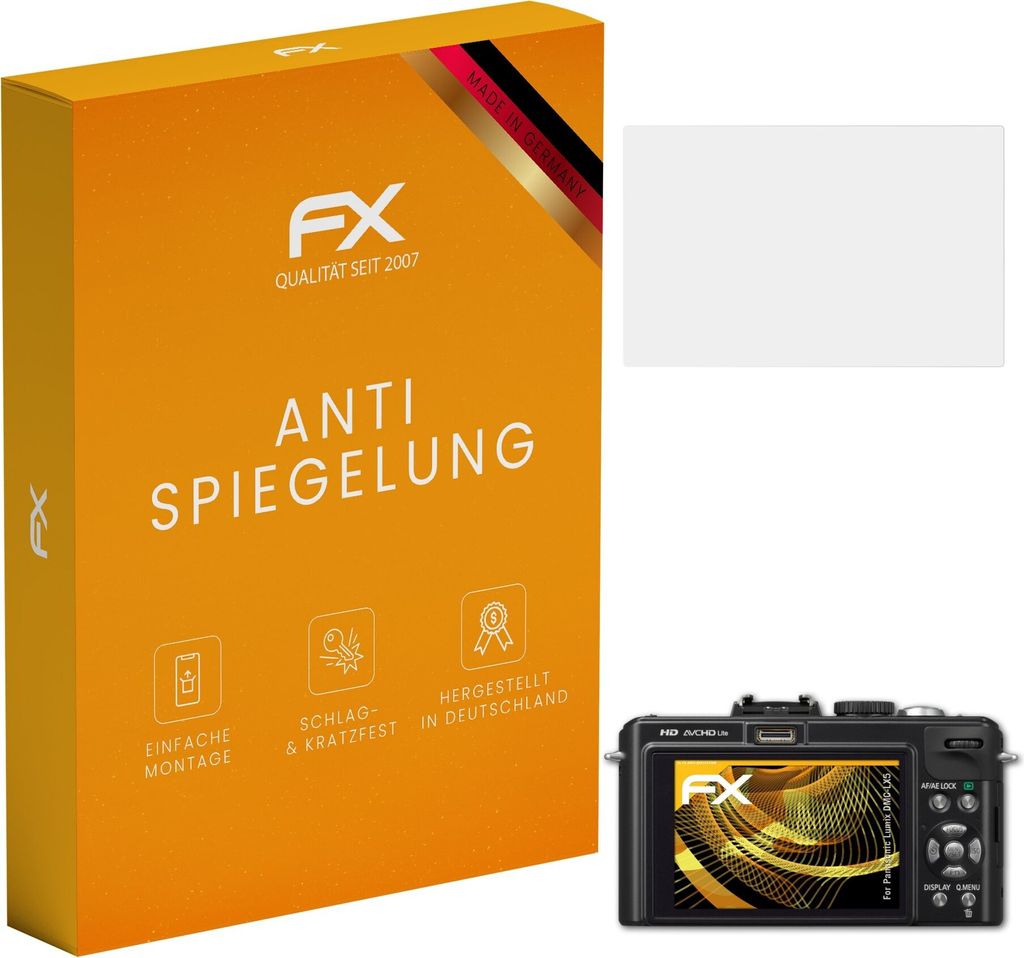 atFoliX FX-Antireflex 3x Schutzfolie kompatibel mit Panasonic Lumix DMC-LX5 Displayfolie
