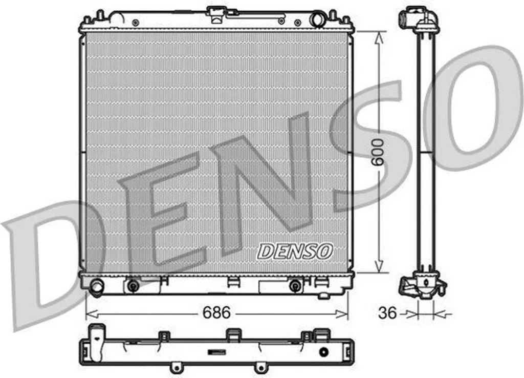 Radiateur moteur pour Nissan Pathfinder III R51 idéal pour remorquage