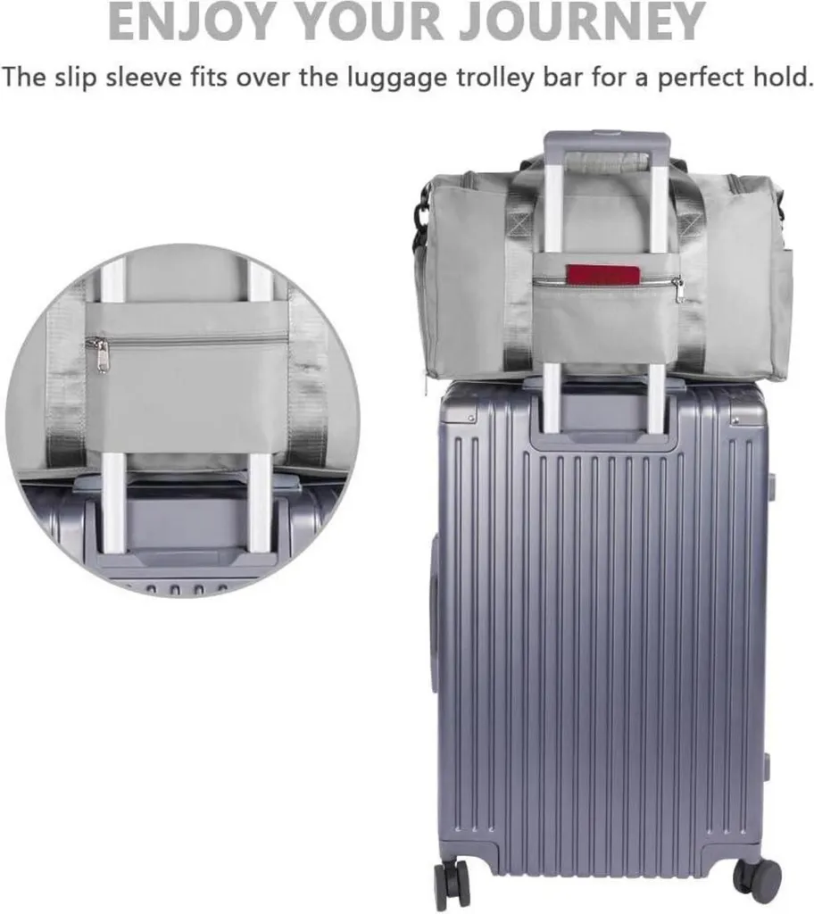 Flintronic 36L: Borsone Impermeabile Pieghevole Grigio con Tag - 7