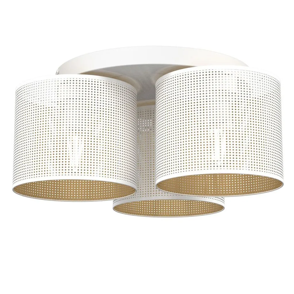 Euluna Jovin Plafonnier en Métal Blanc Style Moderne Design Épuré