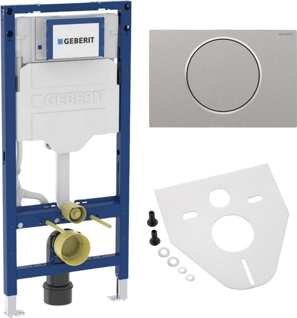 BADfabrik24 Geberit Duofix Element für Wand-WC, 112 cm, mit Sigma UP-Spülkasten 12 cm + Geberit Sigma10 Betätigungsplatte für Spül-Stopp-Spül...