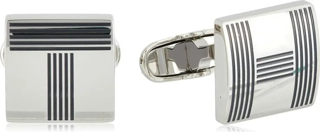 Boutons de manchette Tommy Hilfiger 2790215 acier et logo émaillé