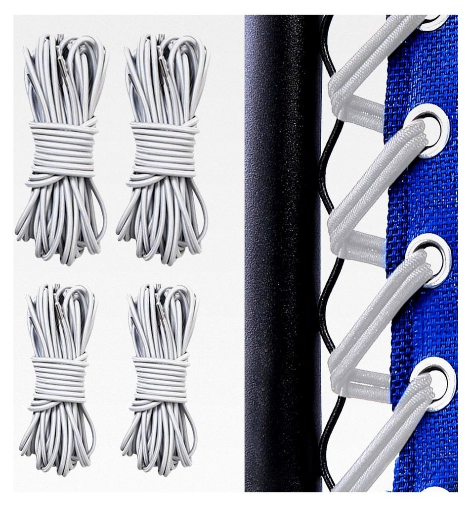 4 Stück Ersatzschnur für Relaxliegestühle, Gummikordel für Zero Gravity Stühle, Reparaturset für elastische Stühle, Gartenliege, Strandliege...