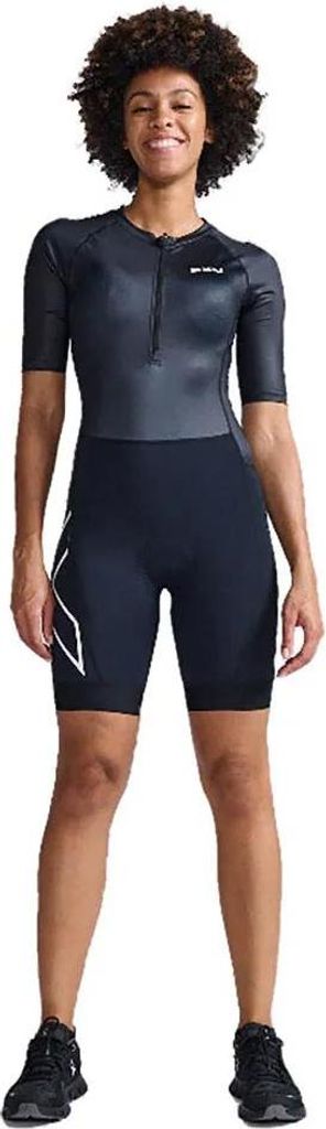 2xu Core Kurzarm-trisuit Schwarz S Frau Schwarz S