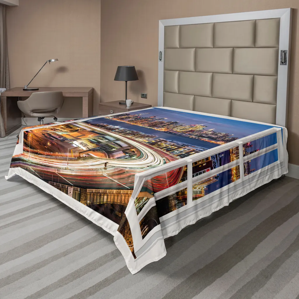Drap de lit doux et confortable imprimé Brooklyn Bridge 266x260 cm XL