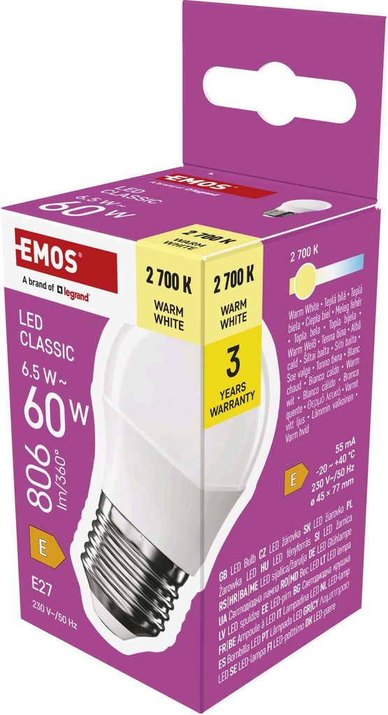 EMOS Lampadina a LED da 2,5 W di ricambio per lampadina da 32 W