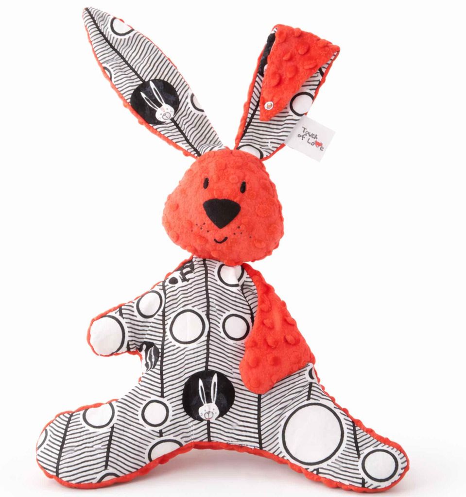 Großes Kuscheltuch Hase Bambus Tiny - 67 x 35 cm - Roter | by SEVIRA KIDS