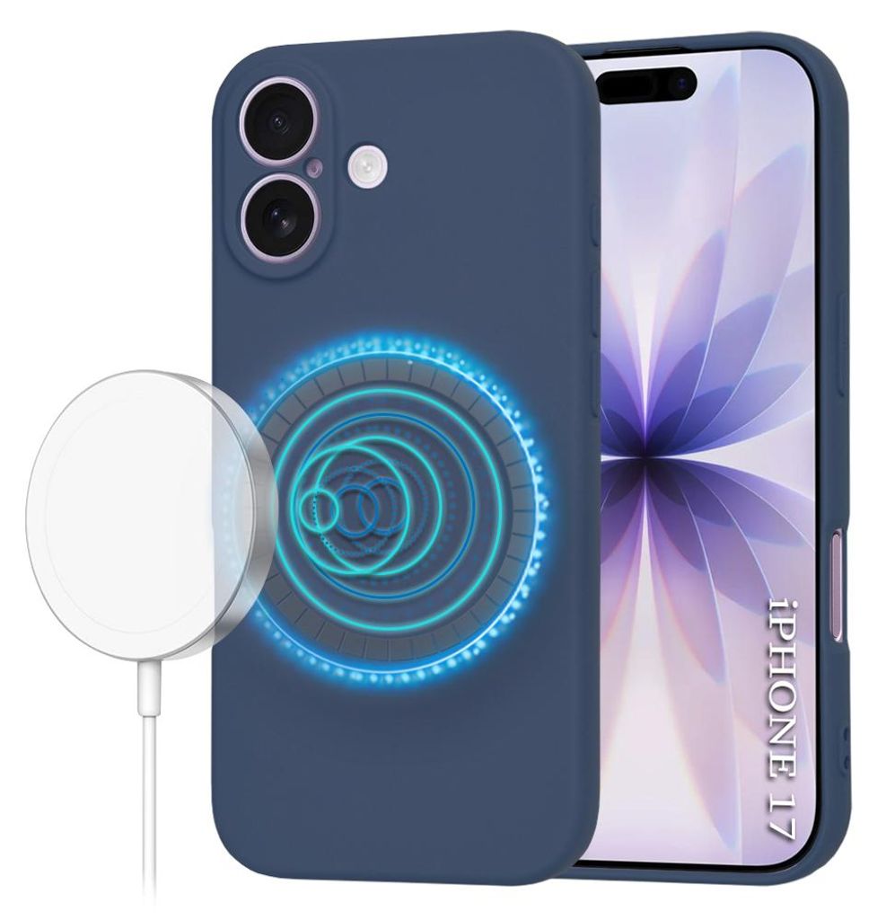 Techsuit SoftFlex MagSafe Hülle für iPhone 17 - Elegante Silikon Schutzhülle in Blau KP38503