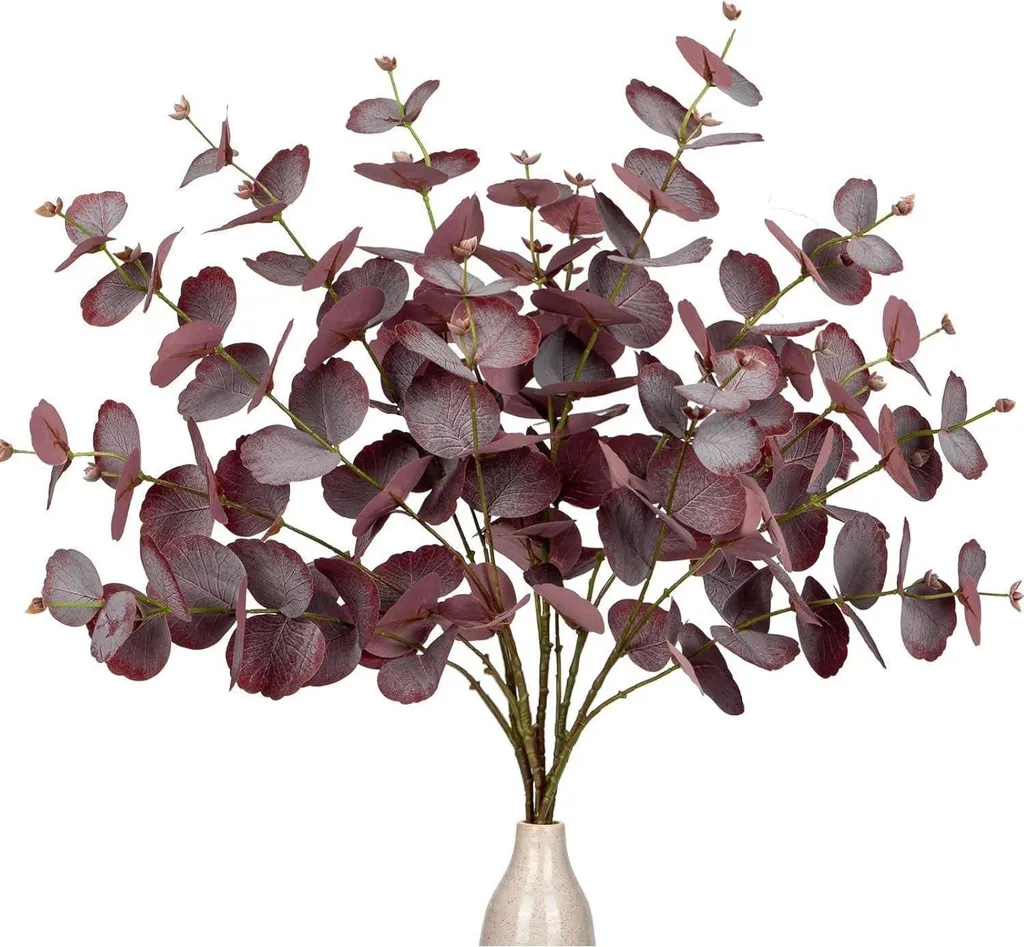 Set de 5 Branches Artificielles d'Eucalyptus, Décoration Intérieure