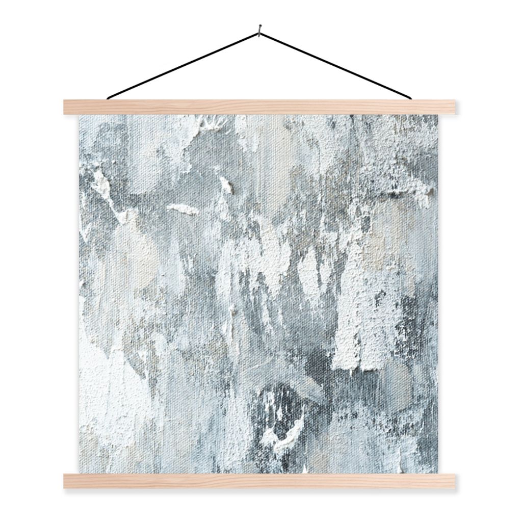 MuchoWow Textilposter Farbe - Industrie - Design 60x60 cm mit holzfarbenen Rahmen - Wanddekoration