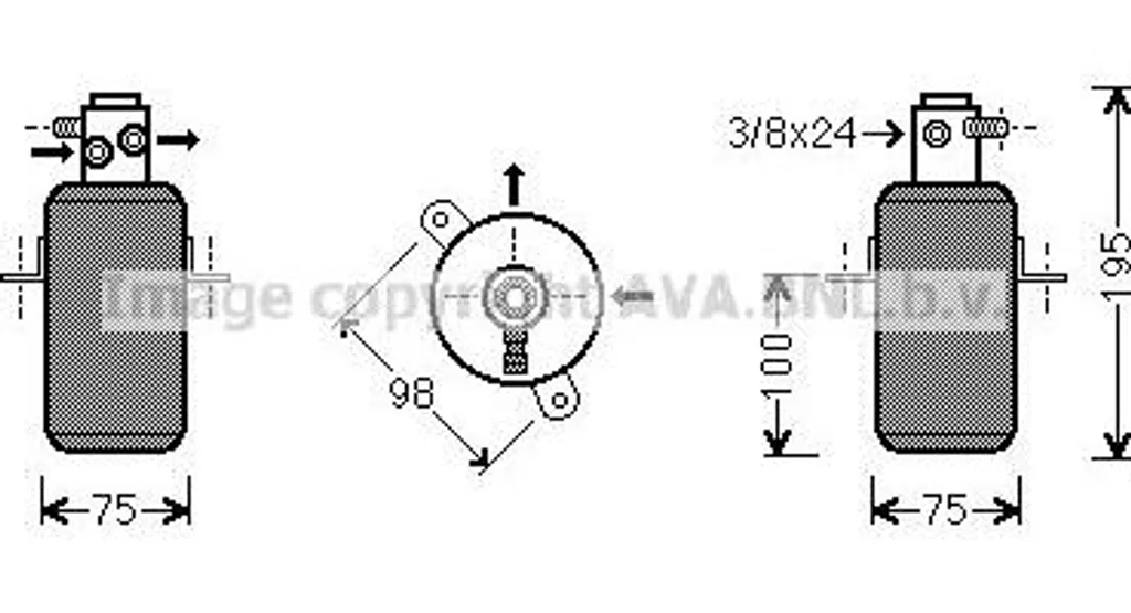 Sécheur clim AVA MSD266 haute performance pour OE 1408300083 G-Class
